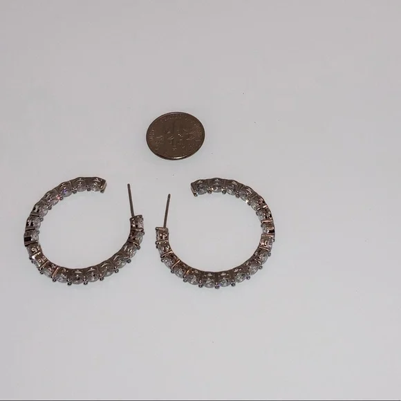 4ct Inside-Out Hoop Earrings - Picture 9 of 11